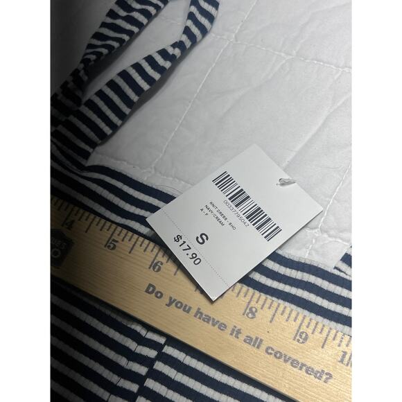 Forever 21 navy and white coastal striped mini dress size small NWT - Picture 5 of 8